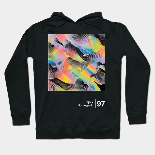 Homogenic - Minimal Style Graphic Design Hoodie by saudade